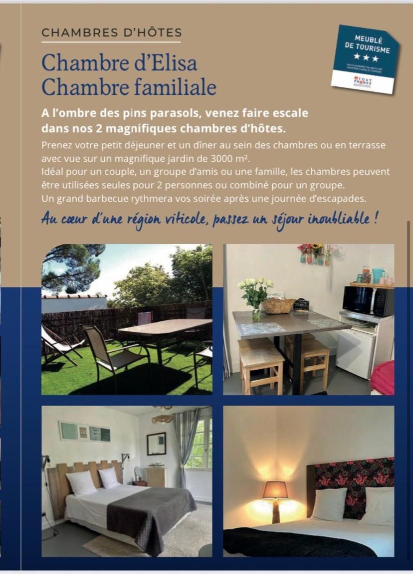 Chambres D'Elisa Saint-Morillon Exterior foto